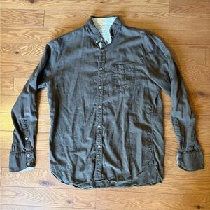 rag & bone Olive Brown Casual Button-Down Shirt